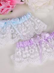 Кружевная подвязка с цветной полоской от  1