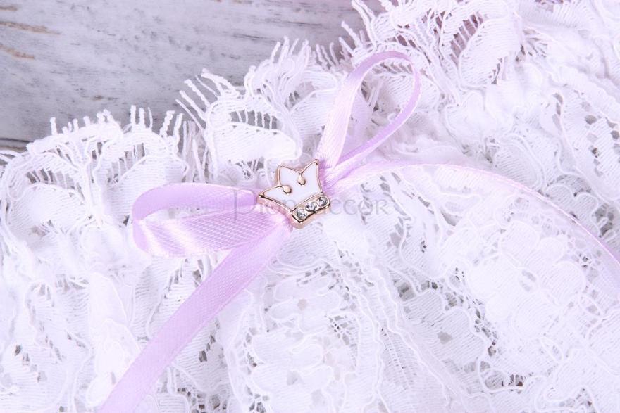 Подвязка Queen с лавандовыми бантами от  2