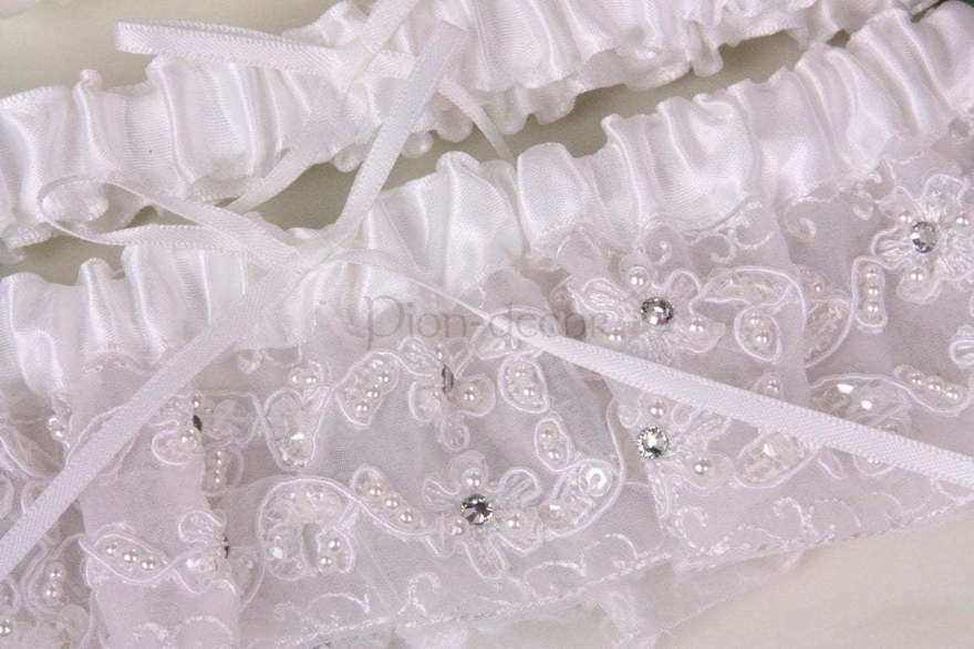 Двойная подвязка - белая от  2