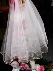 Фата с атласной лентой - айвори от  1