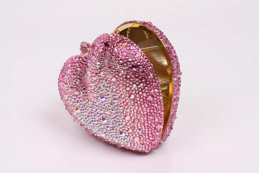 Клатч из страз Сваровски Розовые сердце от  2