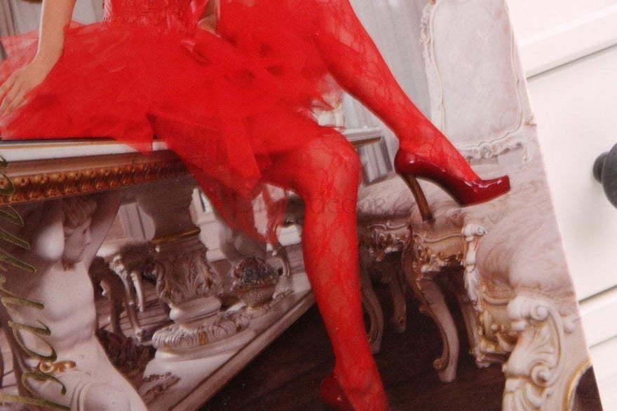 Красные чулки для невесты от  2