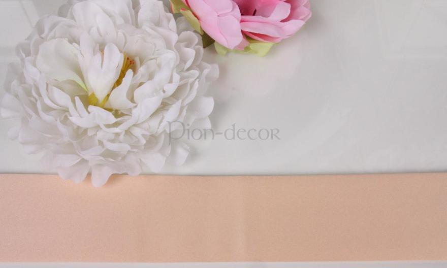 Кремовый атласный пояс от  3