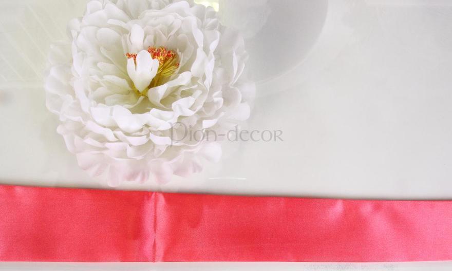 Атласный пояс для платья Леденцово-красный от  2