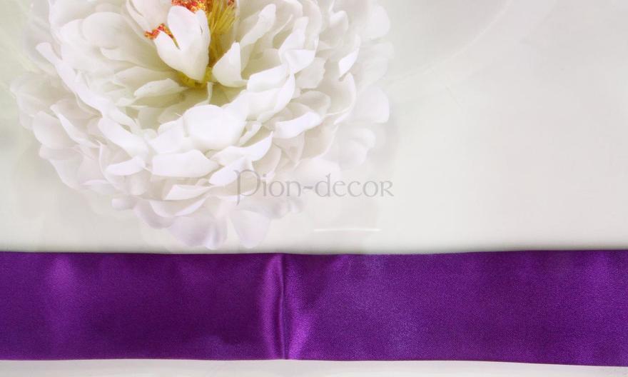 Атласный пояс для платья Сливово-фиолетовый от  2