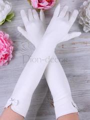 Длинные свадебные перчатки Бантики от  1