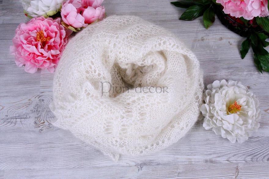 Пуховая шаль для невесты Кружева от  2