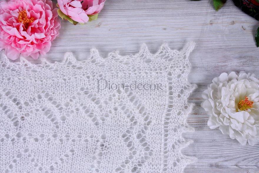 Пуховая шаль для невесты Кружева от  3