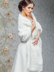 Палантин Поперечный под норку - айвори от  1