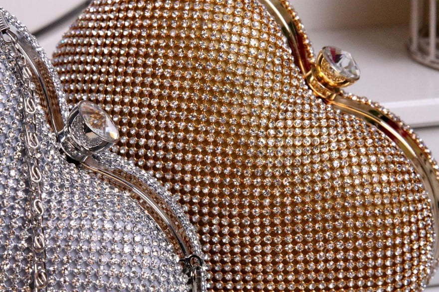 Большие сердца из стразы от  3