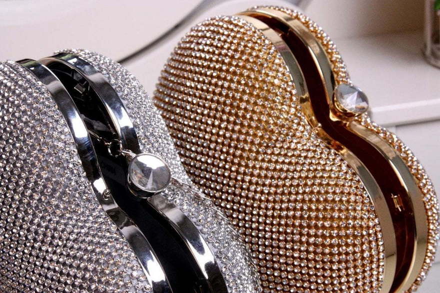 Большие сердца из стразы от  4