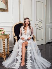 Прозрачный пеньюар с рукавами от Свадебный салон NICOLE 1