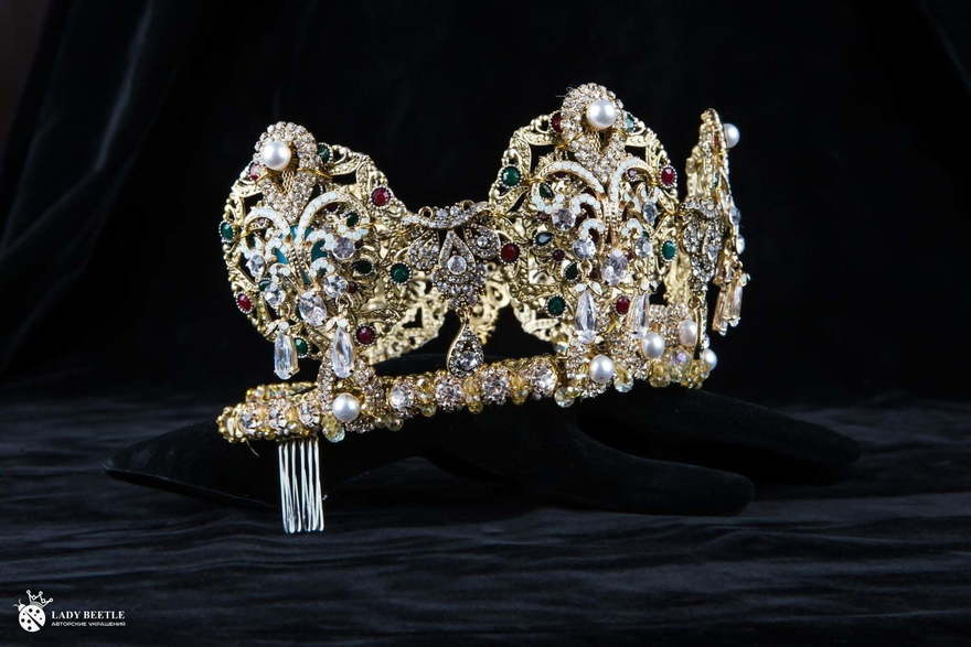 Корона Gledis Золотистая от Lady Beetle 5