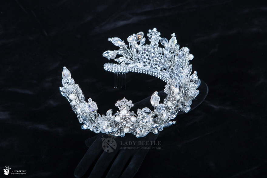 Корона Safira Серебристая от Lady Beetle 3