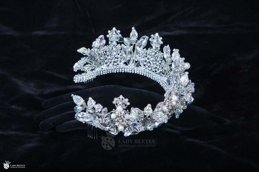 Корона Safira Серебристая от Lady Beetle 4