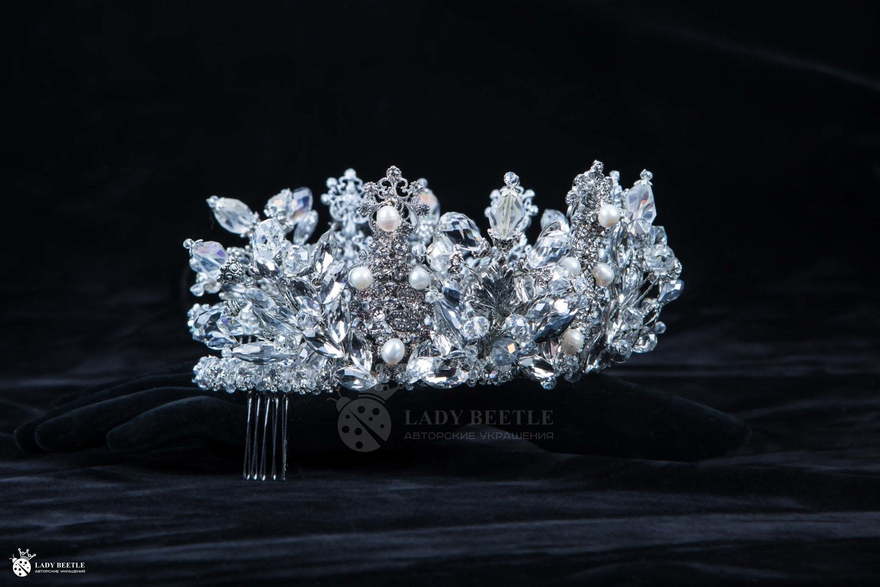 Корона Safira Серебристая от Lady Beetle 5