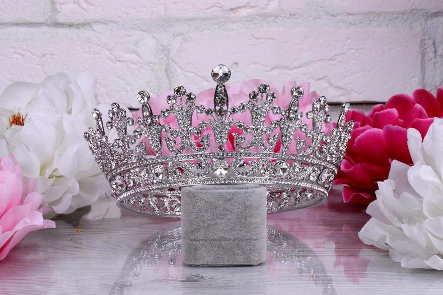 Корона Queen silver со стразами Swarovski от  1