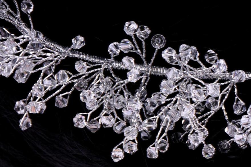 Полоска-веточка Кристаллы silver от  2