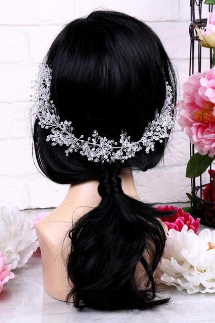 Полоска-веточка Кристаллы silver от  3