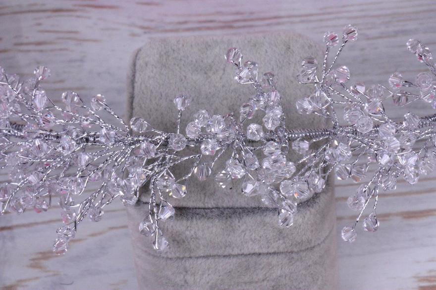 Полоска-веточка Кристаллы silver от  6