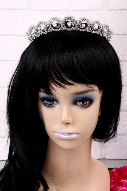 Свадебная тиара c жемчужинами со стразами Swarovski от  4