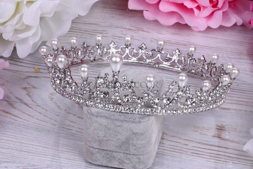 Корона для невесты Pear со стразами Swarovski от  2