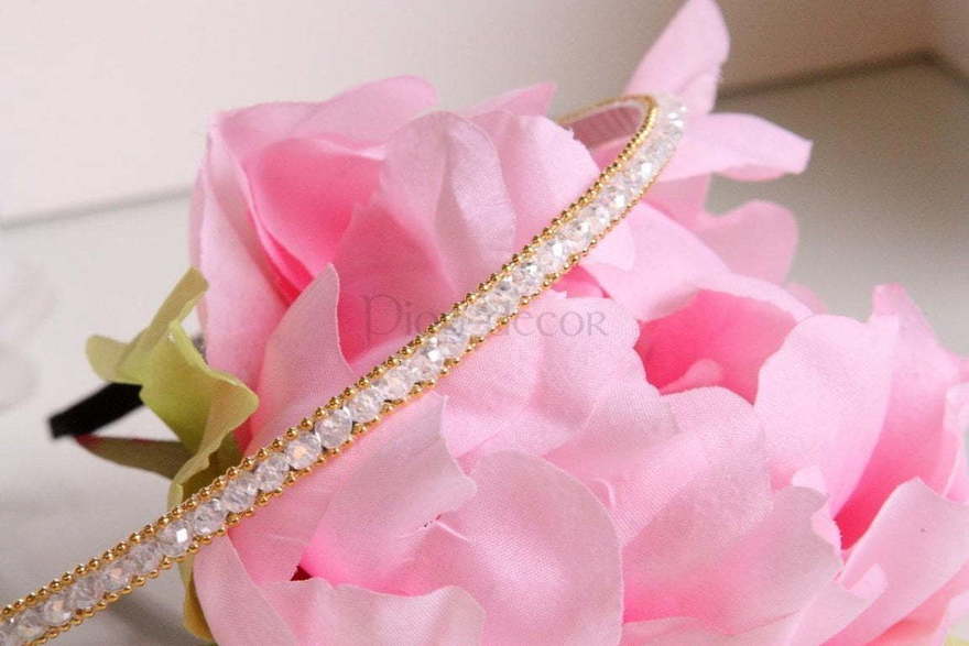 Золотистый ободок с хрусталиками от  2