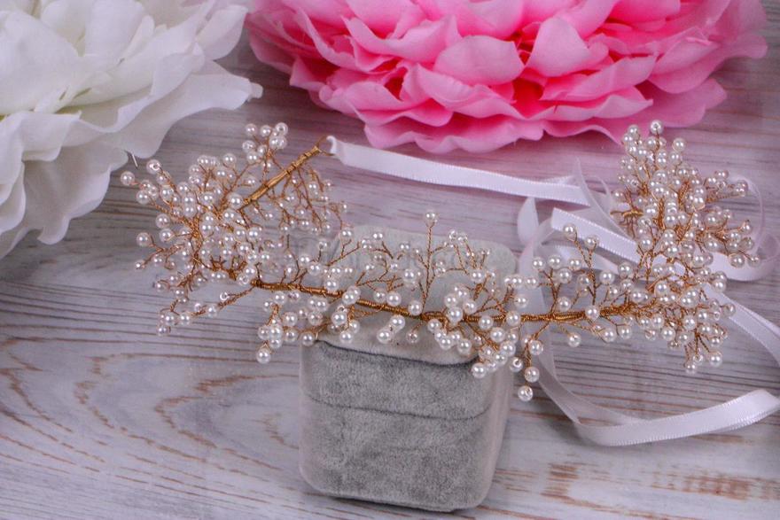 Полоска Жемчужная веточка gold от  2