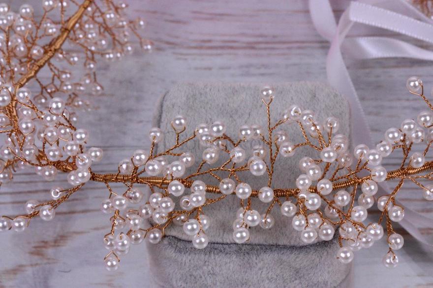 Полоска Жемчужная веточка gold от  5