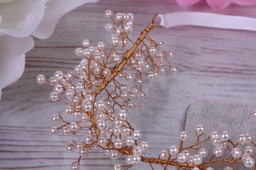 Полоска Жемчужная веточка gold от  6