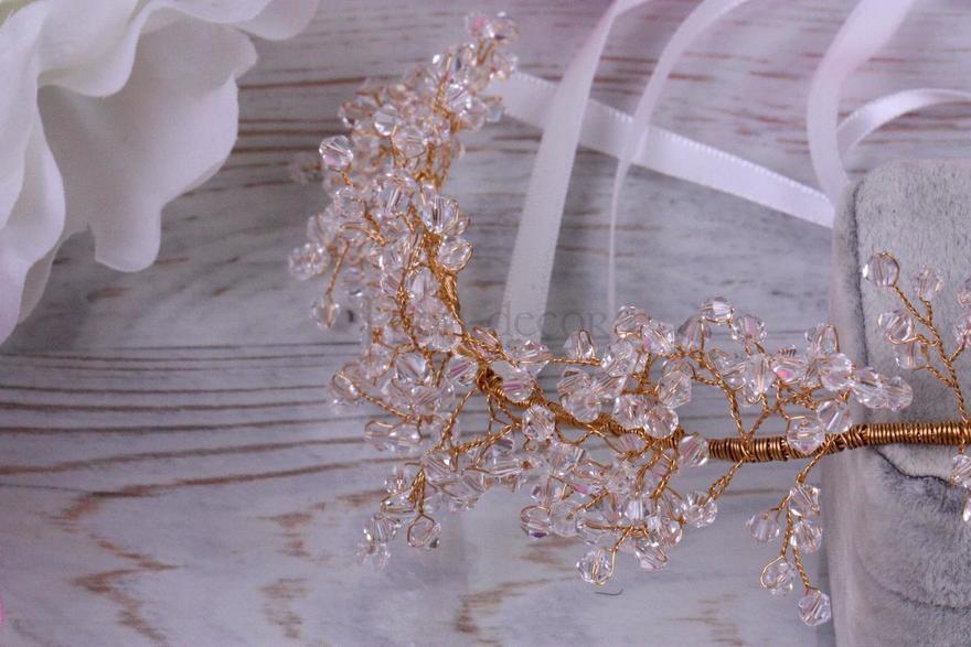 Полоска-веточка Кристаллы gold от  6