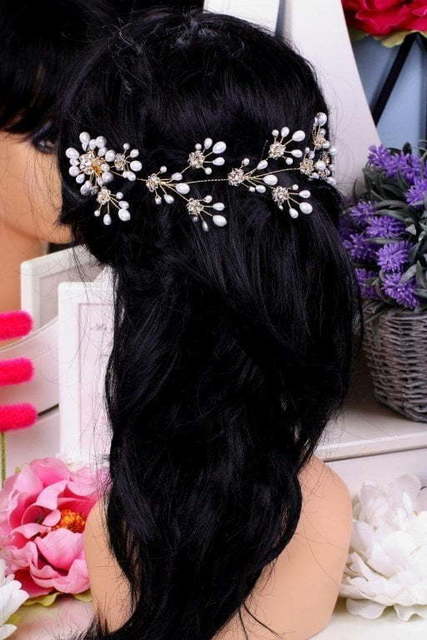 Веночек Pearl splashes gold от  2