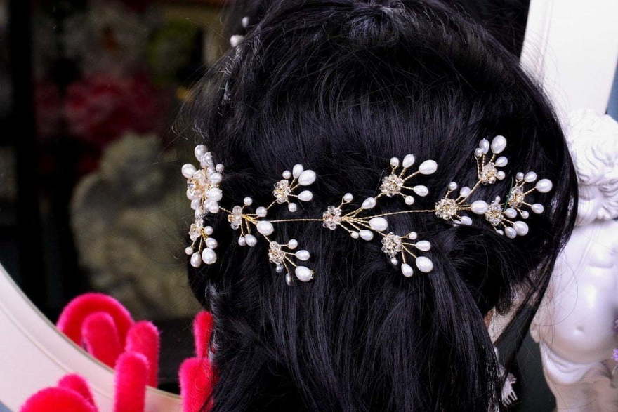 Веночек Pearl splashes gold от  3