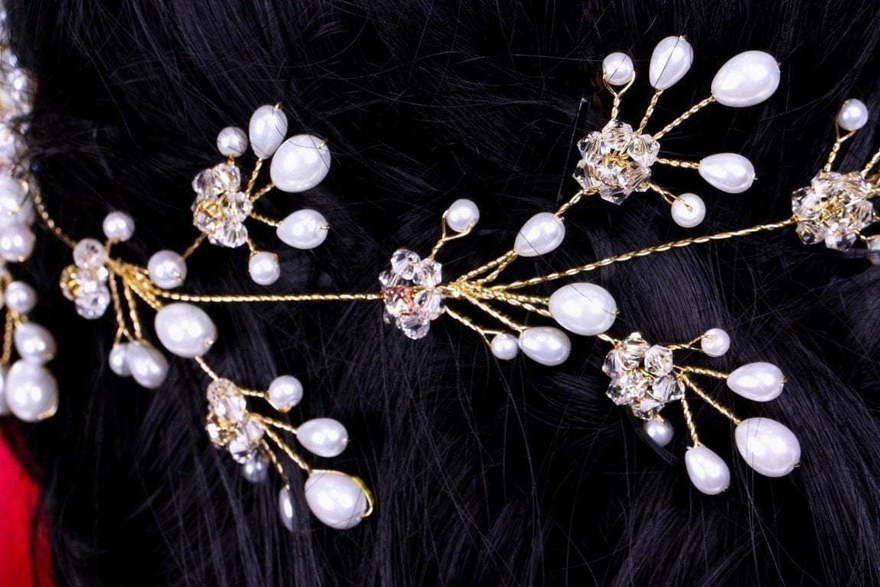 Веночек Pearl splashes gold от  4