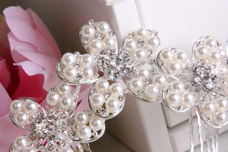 Гребень Жемчужные цветы от  2