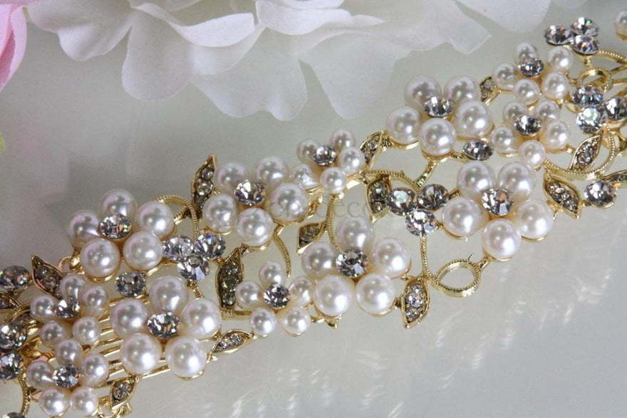 Мягкий жемчужный гребень - золотистый от  2