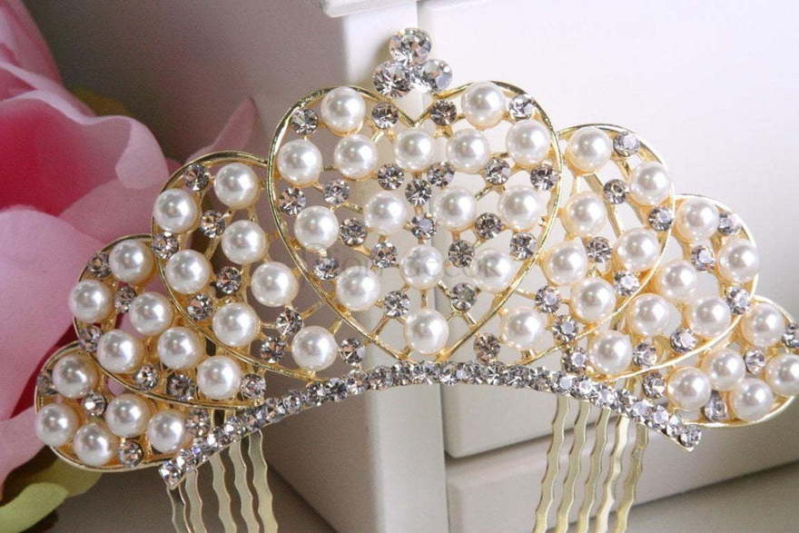 Гребень Жемчужинка золотистый от  2