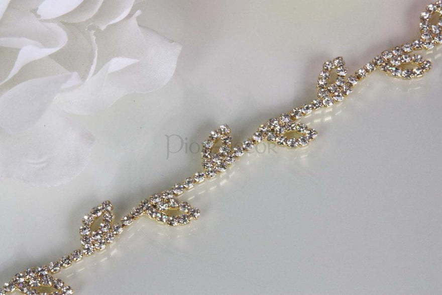 Мягкая полоска Веточки золотистая от  2