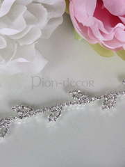 Мягкая полоска Веточки серебристая от  1