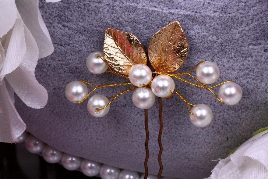 Гребень - шпилька Золотые лепесточки от  2