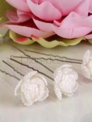 Шпилька Пион айвори от  1