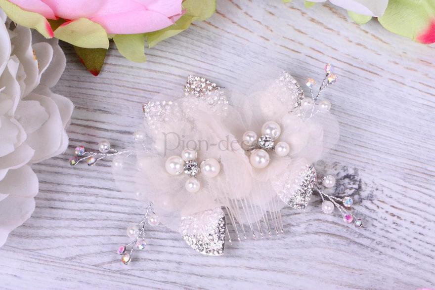 Гребешок Жемчужные цветочки от  2