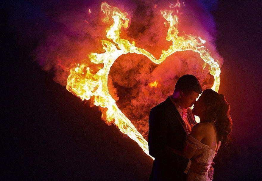 Комплект пиротехнических фонтанов, вертушек, букв и фигур на свадьбу от Aurum show 4