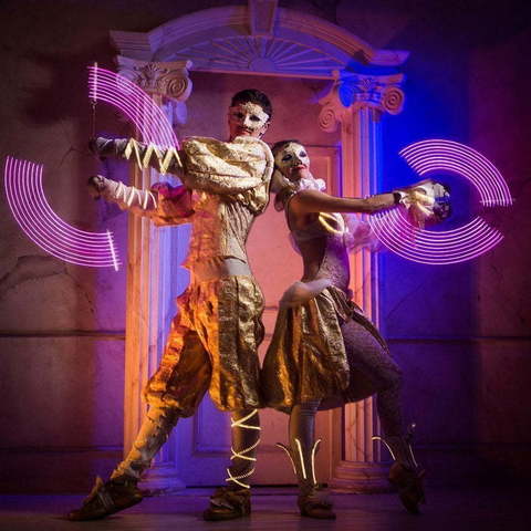 Световое шоу Арлекины на свадьбу от Aurum show 2