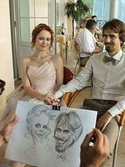 Профессиональный художник/Шаржист на мероприятие на свадьбу от Hot-surprise 2