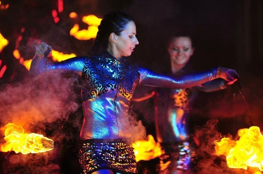 Огненное шоу Огни Венеции на свадьбу от Show Obertaeva 9