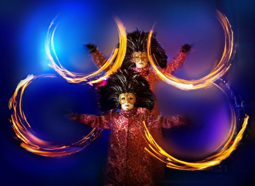 Огненное шоу Огни Венеции на свадьбу от Show Obertaeva 16