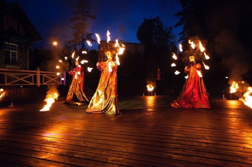 Огненное шоу Огни Венеции на свадьбу от Show Obertaeva 17