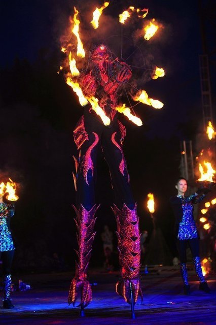 Огненное шоу Огни Венеции на свадьбу от Show Obertaeva 23