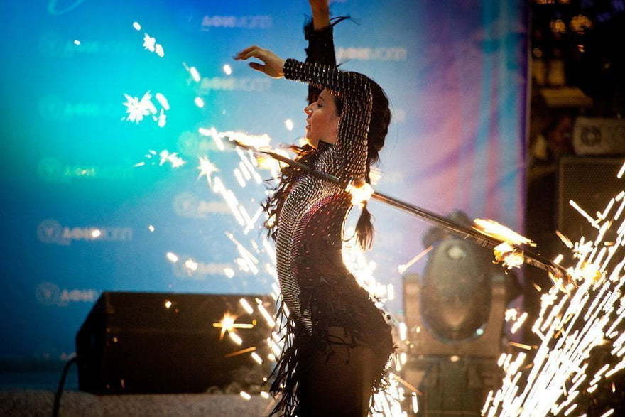 Огненное шоу Огни Венеции на свадьбу от Show Obertaeva 26